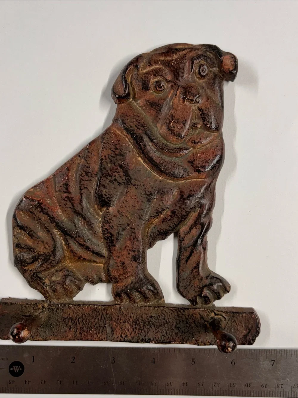Decorative Brown Bulldog Leash Hook - Dog Wall Hook